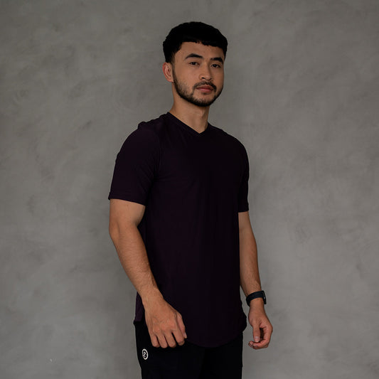 EPOC Versatile V-neck Tee Deep Purple - Kaos EPOC Kerah V Ungu Gelap