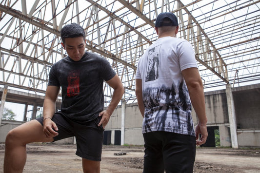 EPOC X Baki Tie Dye White T Shirt - Kaos Katun Dip Dye Putih Baki