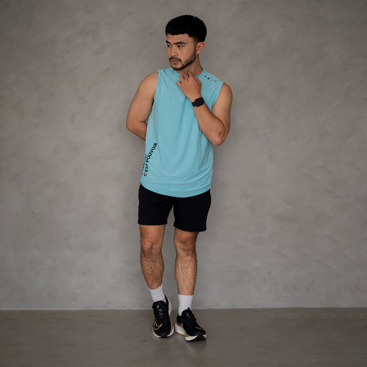 EPOC Elevate Tank Azure Blue - Kaos Singlet Epoc Azure Blue