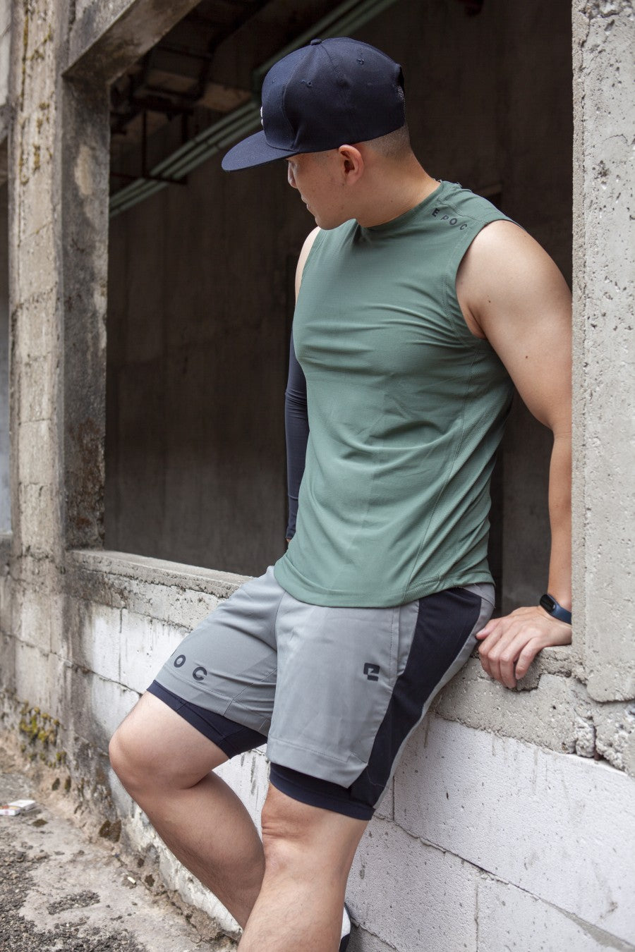 EPOC Elevate Tank Army Green - Kaos Singlet Epoc Army Green
