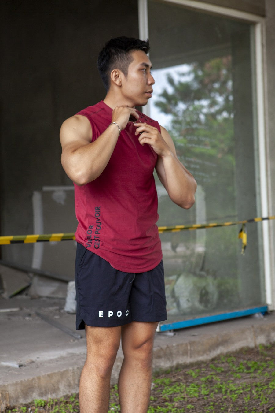 EPOC Elevate Tank Earth Red - Kaos Singlet Epoc Merah Maroon