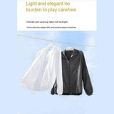 Jaket Parka Saku Proteksi Sinar UV Potongan 3D (Water-Repellent) White water resistant jaket olahraga jaket sport jaket lari jaket senam jaket warna putih