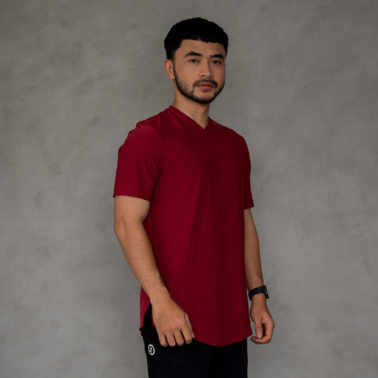 EPOC Versatile V-neck Tee Earth Red - Kaos EPOC Kerah V Merah Maroon