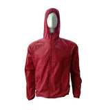 Jaket travel Parka Saku Proteksi Sinar UV Potongan 3D (Water-Repellent) maroon jaket senam jaket olahrata jaket travel jaket lari jaket grup jaket tim
