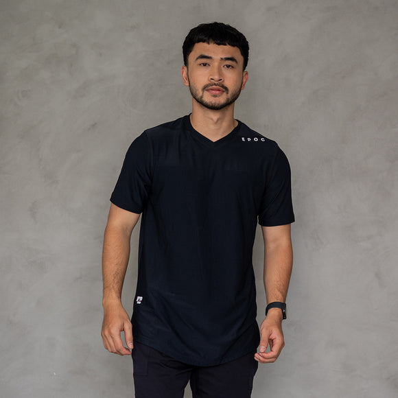 EPOC Versatile V-neck Tee Pitch Black - Kaos EPOC Kerah V Hitam Pekat