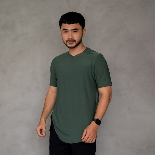 EPOC Versatile V-neck Tee Army Green - Kaos EPOC Kerah V Hijau Army