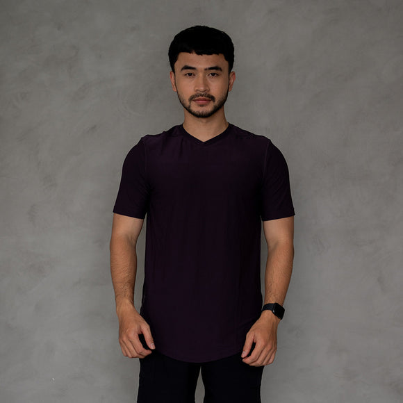 EPOC Versatile V-neck Tee Deep Purple - Kaos EPOC Kerah V Ungu Gelap