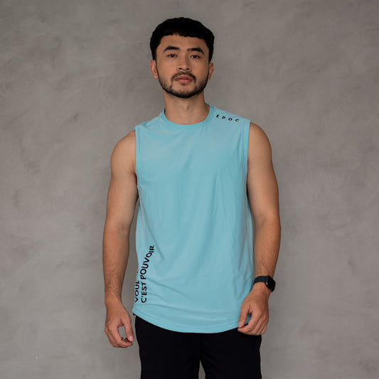 EPOC Elevate Tank Azure Blue - Kaos Singlet Epoc Azure Blue