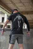 EPOC X Baki Washed Black T Shirt - Kaos Katun Washed Hitam Baki