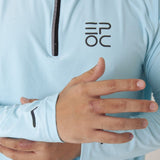 EPOC Long Sleeve Quarter Zip "Cyber" - Azure Blue