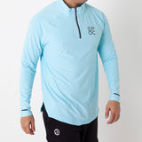 EPOC Long Sleeve Quarter Zip "Cyber" - Azure Blue