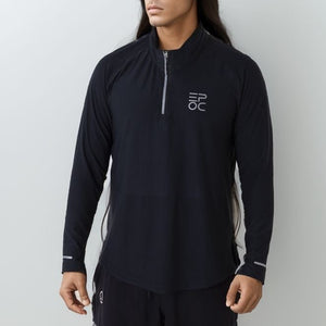 EPOC Long Sleeve Quarter Zip "Cyber" - Black