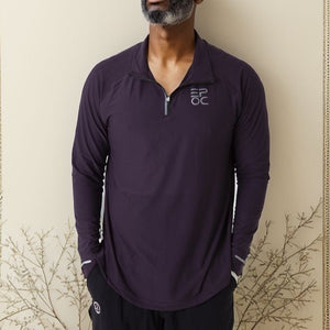 EPOC Long Sleeve Quarter Zip "Cyber" - Deep Purple