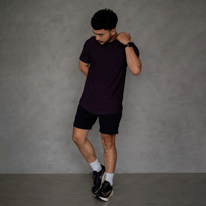 EPOC Versatile V-neck Tee Deep Purple - Kaos EPOC Kerah V Ungu Gelap