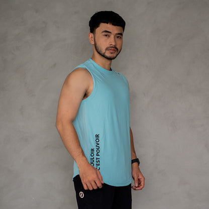 EPOC Elevate Tank Azure Blue - Kaos Singlet Epoc Azure Blue