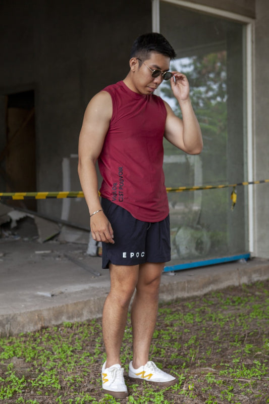 EPOC Elevate Tank Earth Red - Kaos Singlet Epoc Merah Maroon