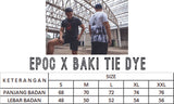 EPOC X Baki Washed Black T Shirt - Kaos Katun Washed Hitam Baki
