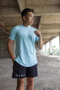 EPOC Versatile V-neck Tee Azure Blue - Kaos EPOC Kerah V Biru Muda