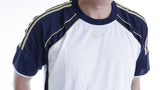 NICE DRYFIT COTTON TEE OBLONG CHELSEA JERSEY WHITE NAVY GOLD
