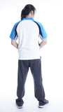 Baju Seragam Olahraga Model Gunner Putih Cyan