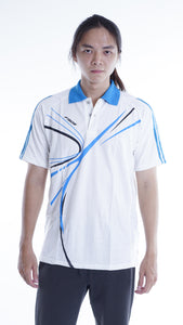 WHITE/CYAN SPECTRUM Short Sleeve T-shirt