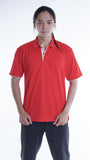 Simple Polo Shirt Red and White MH0078